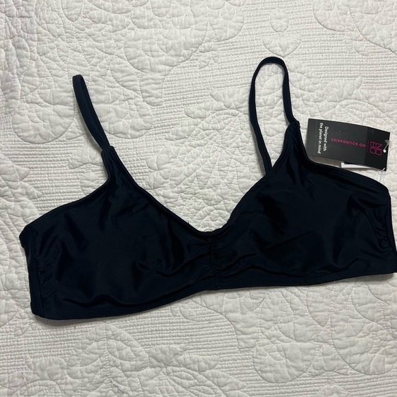 No Boundaries Swim Black Bralette Bikini Top Women's Size XL (15-17) NWT #321 - Picture 1 of 8